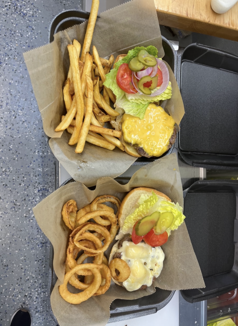 Burgers with Onion Rings