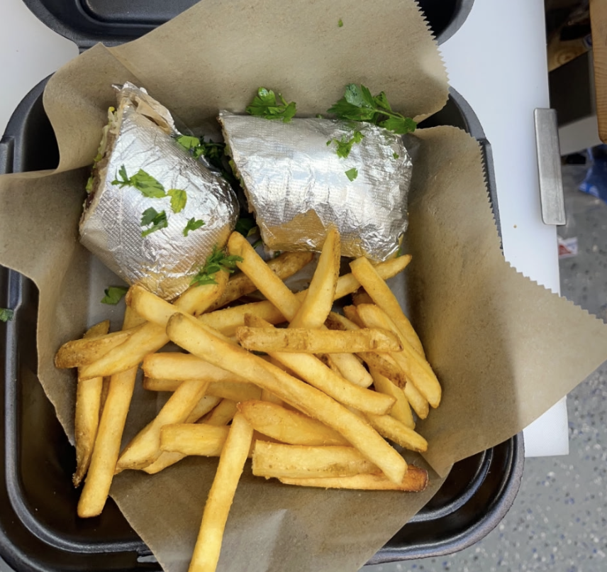 Wrapped Sandwich with Fries